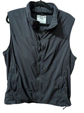 Orvis Pro Flyfishing Vest Primaloft Black Mens sz L Lightweight Water-Resistant